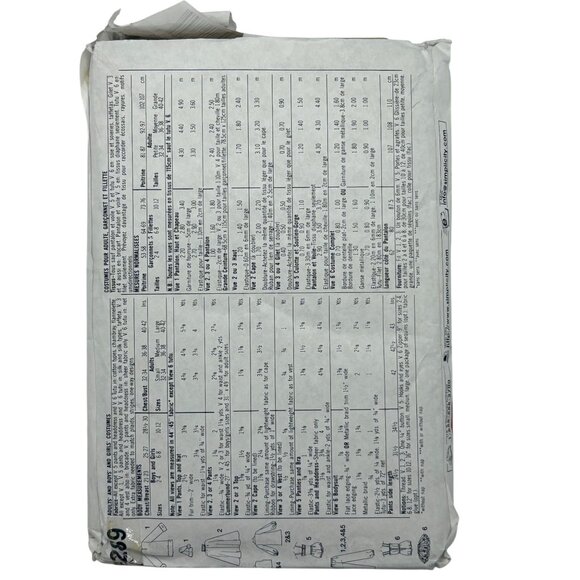 Simplicity 8289 Costumes Sewing Pattern Genie Aladdin Santa Dracula ++ - Picture 3 of 3